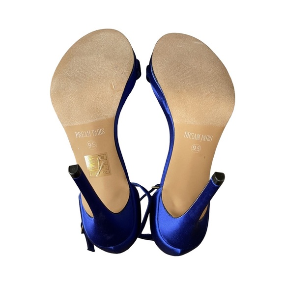 Dream Pairs Royal Blue Silky Bow Stiletto Heels Women’s Size 9.5 - Picture 11 of 16
